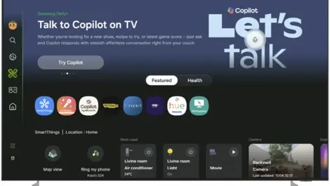 Samsung & Microsoft bring Copilot AI to 2025 TV & monitor range